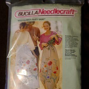 Bucilla Needlecraft kit number 2485 Wild flower party skirt